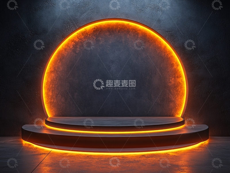 高清大图下载【趣麦麦图】霓虹灯展台13