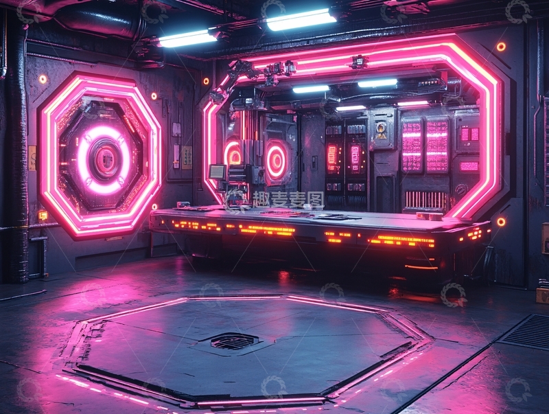 高清大图下载【趣麦麦图】赛博朋克风格迎宾区35