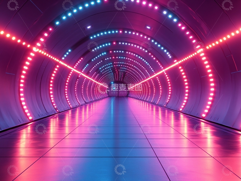 高清大图下载【趣麦麦图】灯光隧道特效10