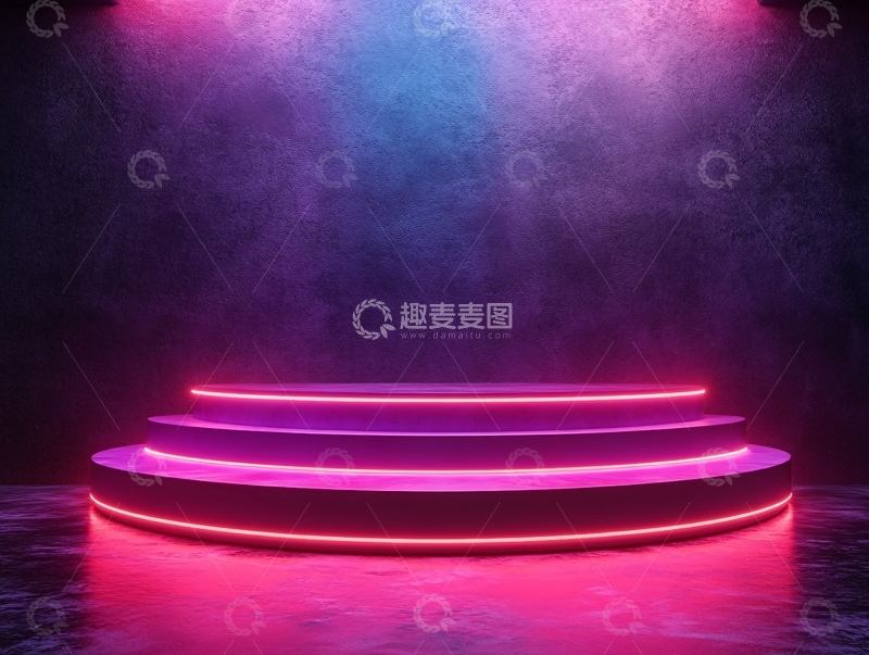 高清大图下载【趣麦麦图】霓虹灯展台14