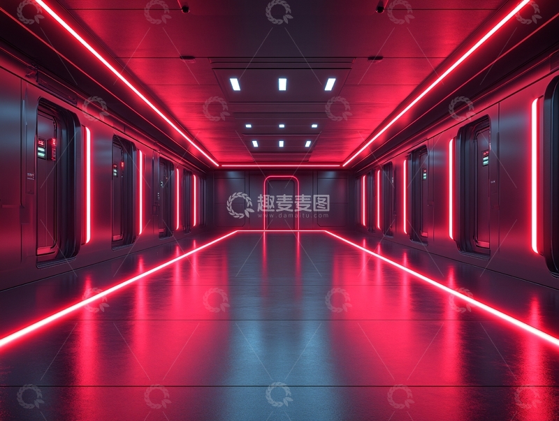 高清大图下载【趣麦麦图】霓虹走廊11