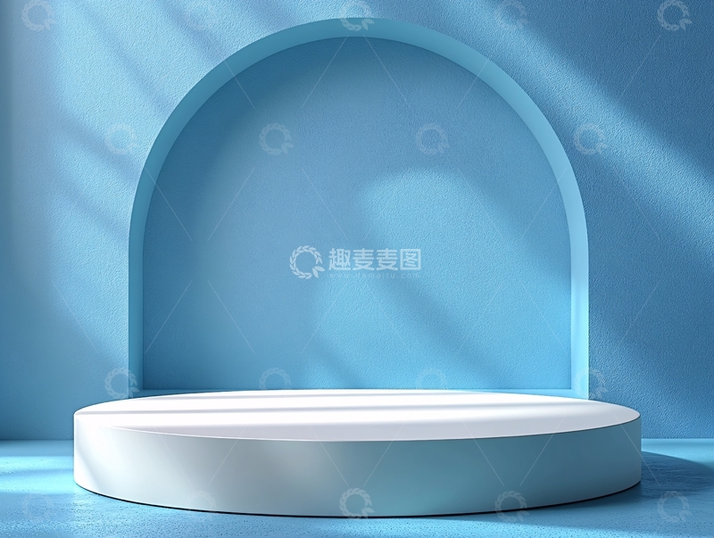 高清大图下载【趣麦麦图】蓝色的展示台16