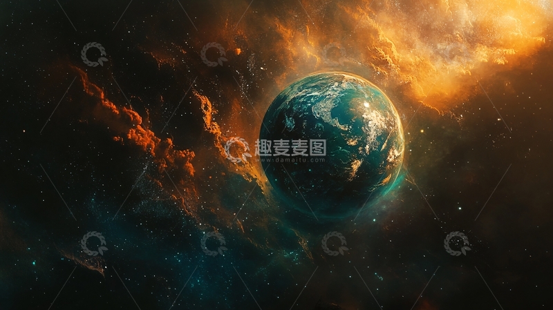 高清大图下载【趣麦麦图】星云星球宇宙