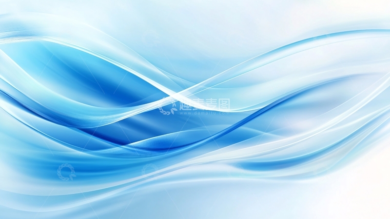 高清大图下载【趣麦麦图】柔美蓝色曲线5