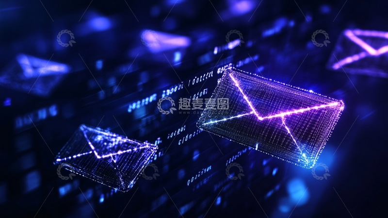 高清大图下载【趣麦麦图】几何图形数字信息邮件