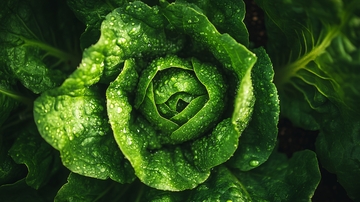 白菜叶上的露珠