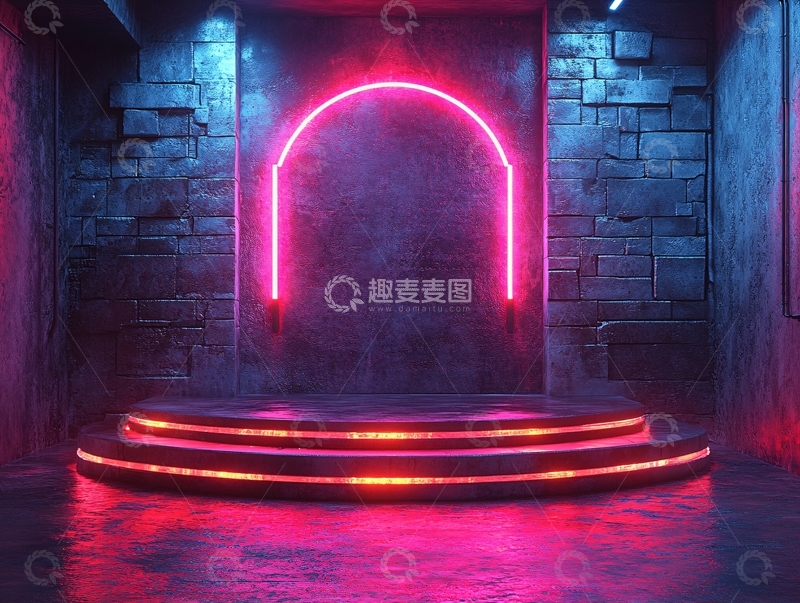 高清大图下载【趣麦麦图】霓虹灯场景造型18