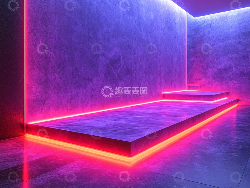 高清大图下载【趣麦麦图】霓虹灯展台16