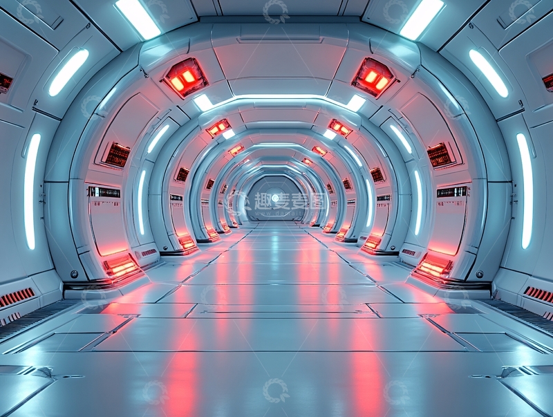 高清大图下载【趣麦麦图】科幻灯光走廊45