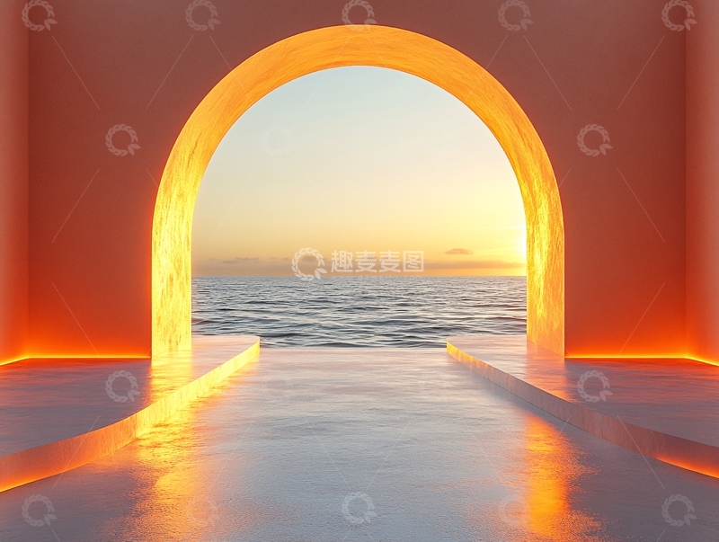 高清大图下载【趣麦麦图】简约拱门1