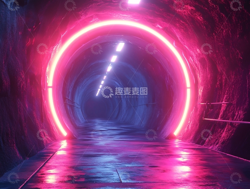 高清大图下载【趣麦麦图】灯光隧道特效11