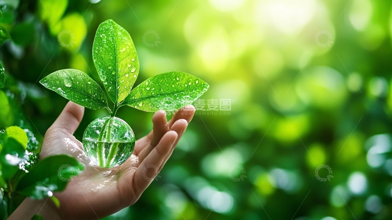 高清大图下载【趣麦麦图】手托小植物3