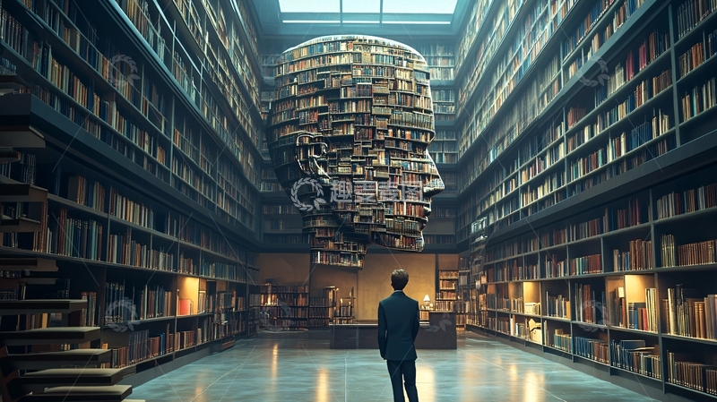 高清大图下载【趣麦麦图】大图书馆场景