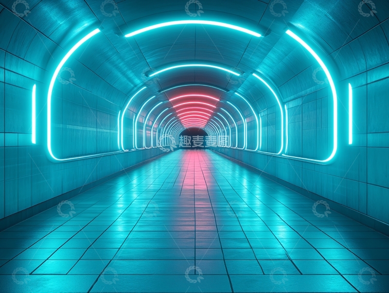 高清大图下载【趣麦麦图】霓虹走廊14
