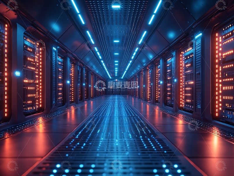 高清大图下载【趣麦麦图】服务器走廊3