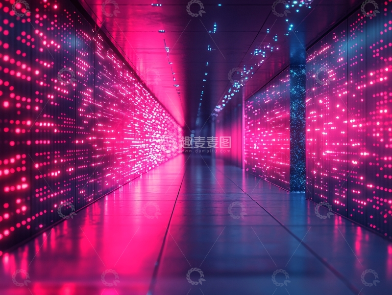 高清大图下载【趣麦麦图】霓虹走廊15