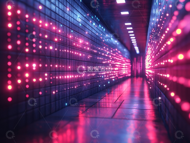 高清大图下载【趣麦麦图】科幻灯光走廊42
