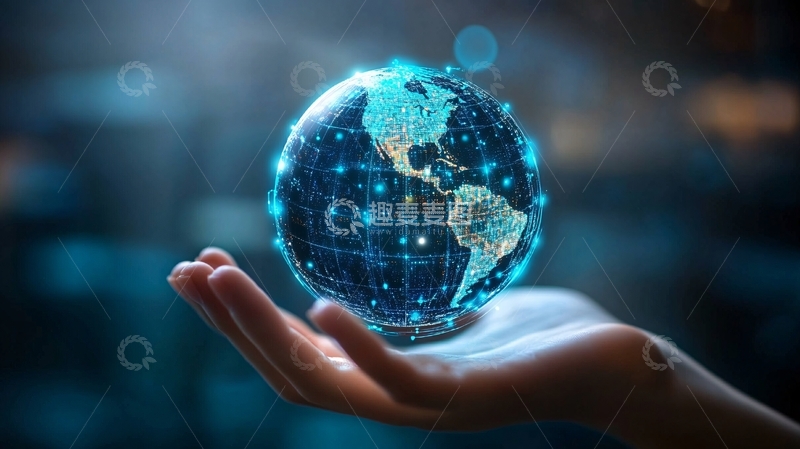 高清大图下载【趣麦麦图】智能科技地球