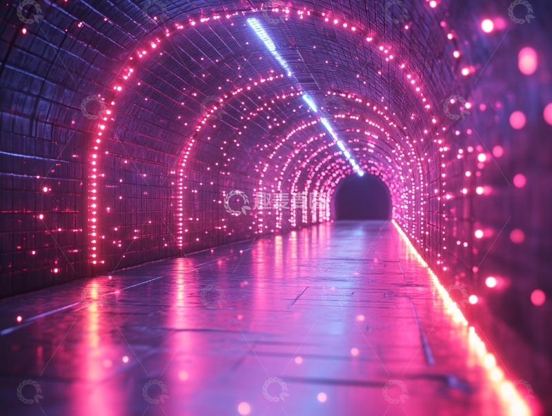 高清大图下载【趣麦麦图】唯美灯光隧道3