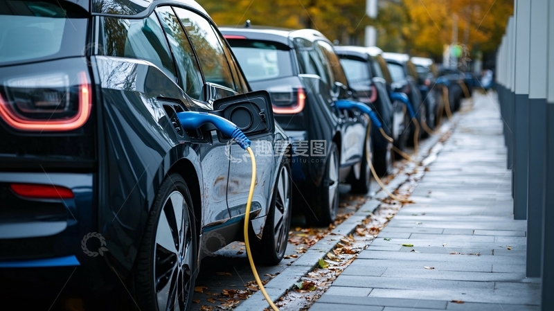 高清大图下载【趣麦麦图】电动车与城市3