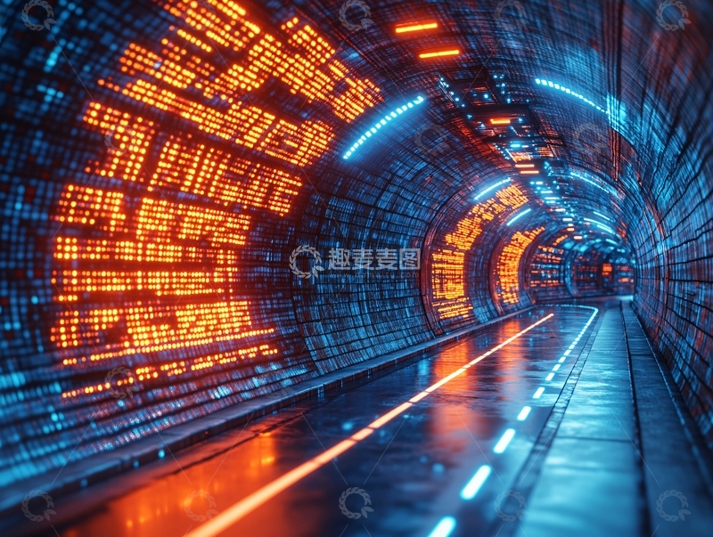 高清大图下载【趣麦麦图】科技感隧道64