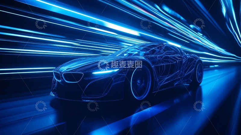 高清大图下载【趣麦麦图】跑车线条飞驰电掣7
