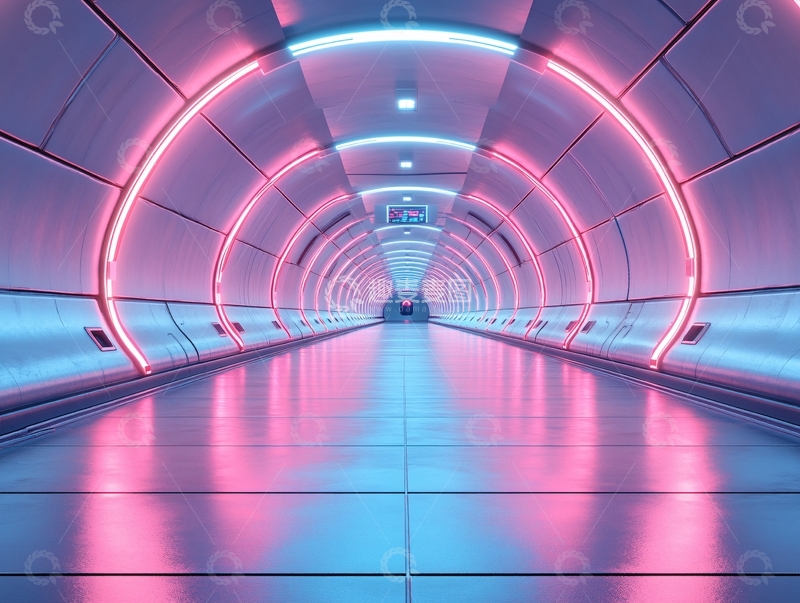 高清大图下载【趣麦麦图】科幻灯光走廊48