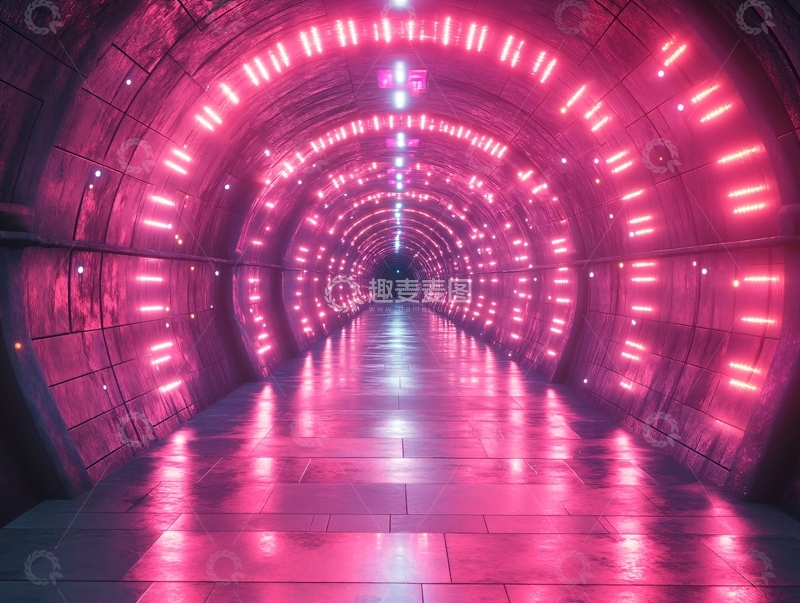 高清大图下载【趣麦麦图】科幻灯光走廊47