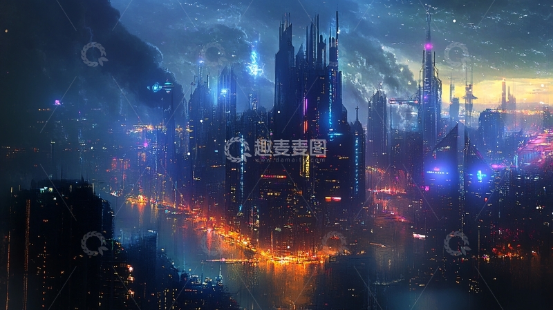 高清大图下载【趣麦麦图】数字艺术城市6