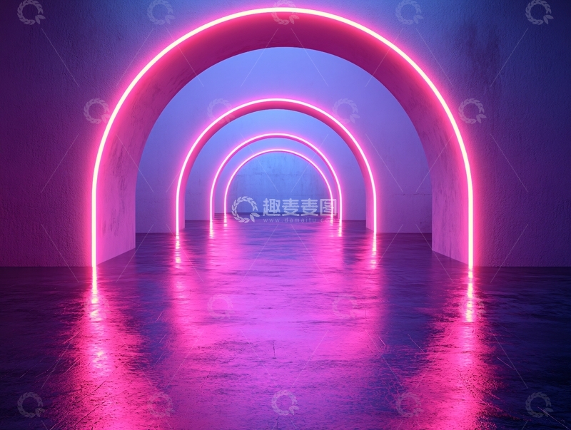 高清大图下载【趣麦麦图】霓虹灯场景造型20
