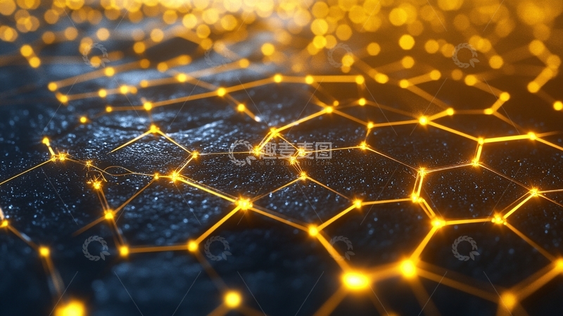 高清大图下载【趣麦麦图】人工科技网状网形编织