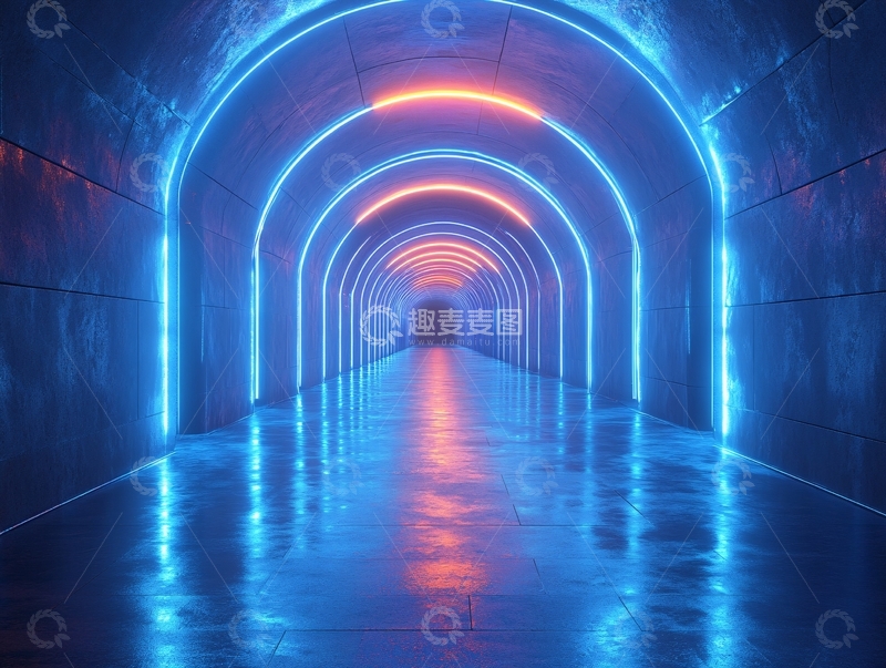 高清大图下载【趣麦麦图】霓虹走廊21