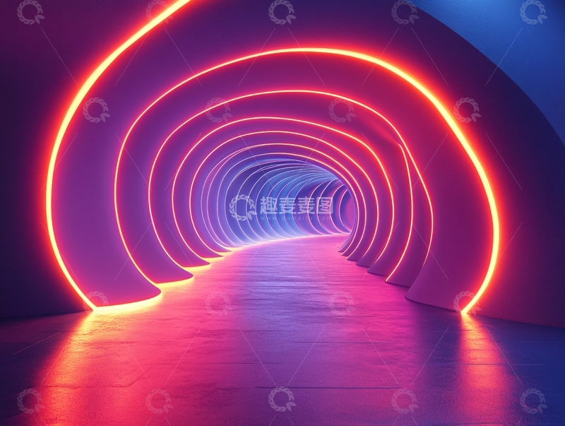 高清大图下载【趣麦麦图】时光隧道灯