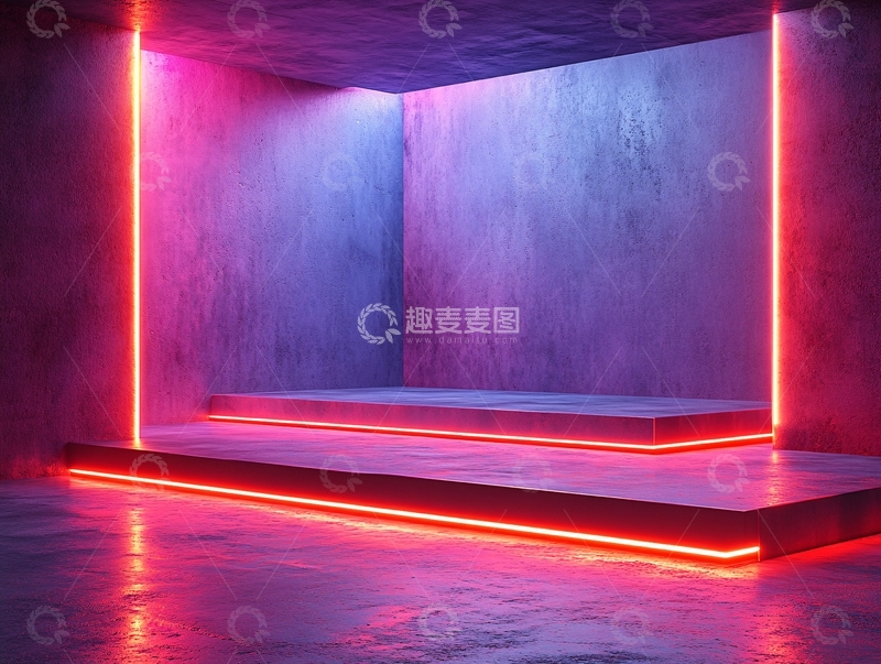 高清大图下载【趣麦麦图】霓虹灯展台21