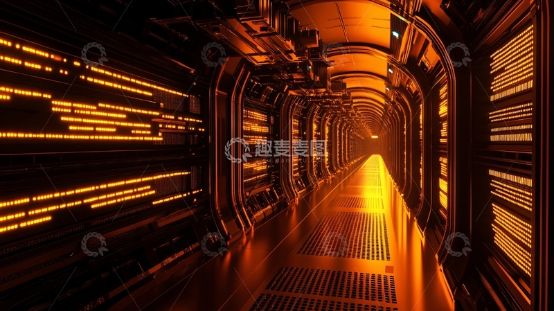 高清大图下载【趣麦麦图】科幻灯光走廊53
