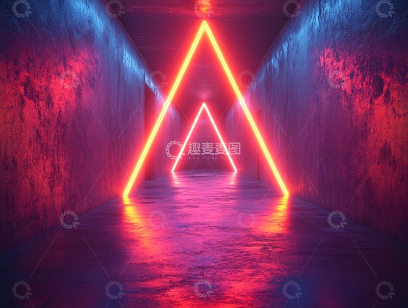 高清大图下载【趣麦麦图】霓虹走廊23