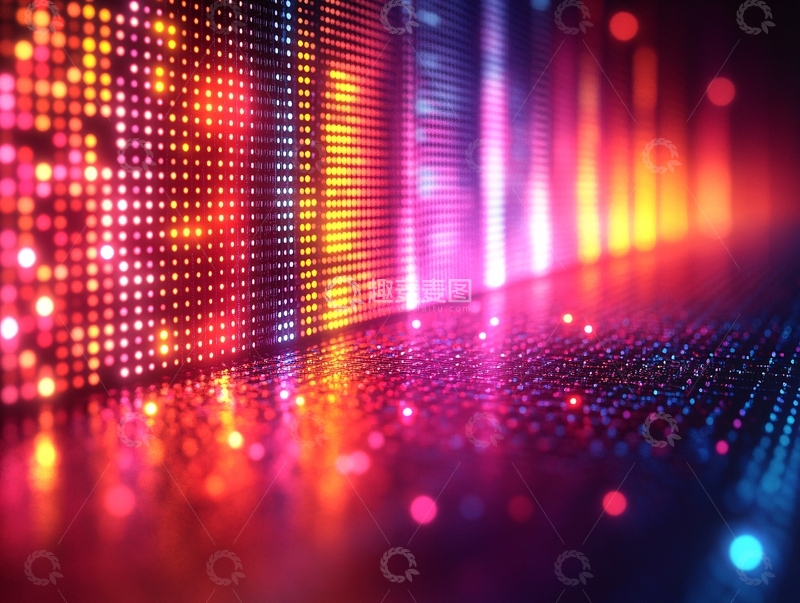 高清大图下载【趣麦麦图】彩虹几何光影图