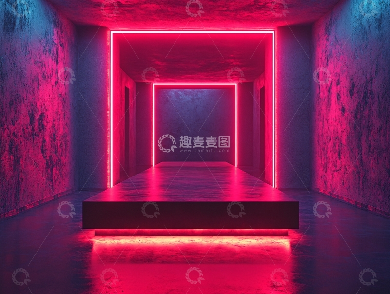 高清大图下载【趣麦麦图】霓虹灯展台22