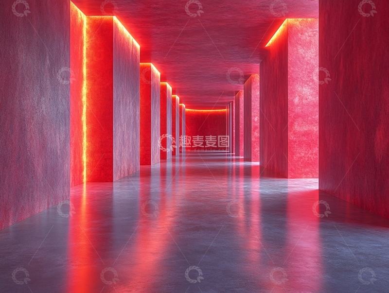 高清大图下载【趣麦麦图】红色走廊2