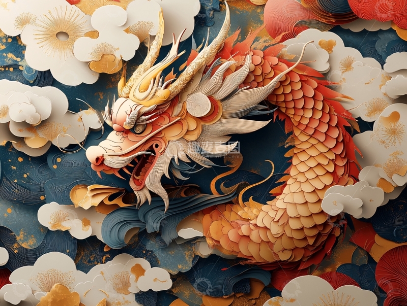 高清大图下载【趣麦麦图】-龙年包装插画23