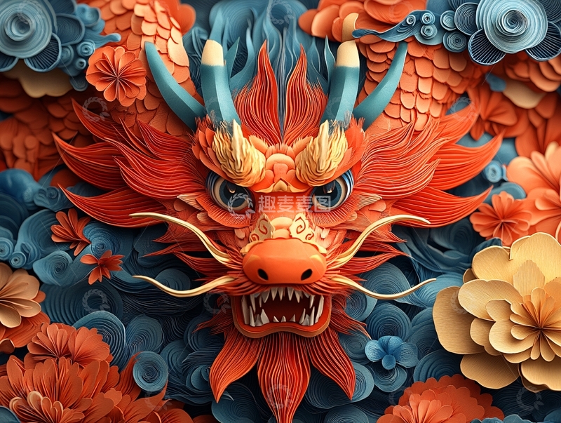 高清大图下载【趣麦麦图】龙年文创插画18