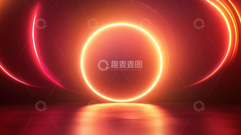 高清大图下载【趣麦麦图】霓虹灯展台23