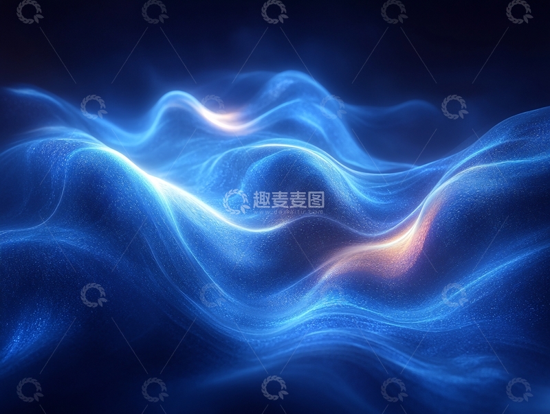 高清大图下载【趣麦麦图】科幻感蓝色流动感背景14