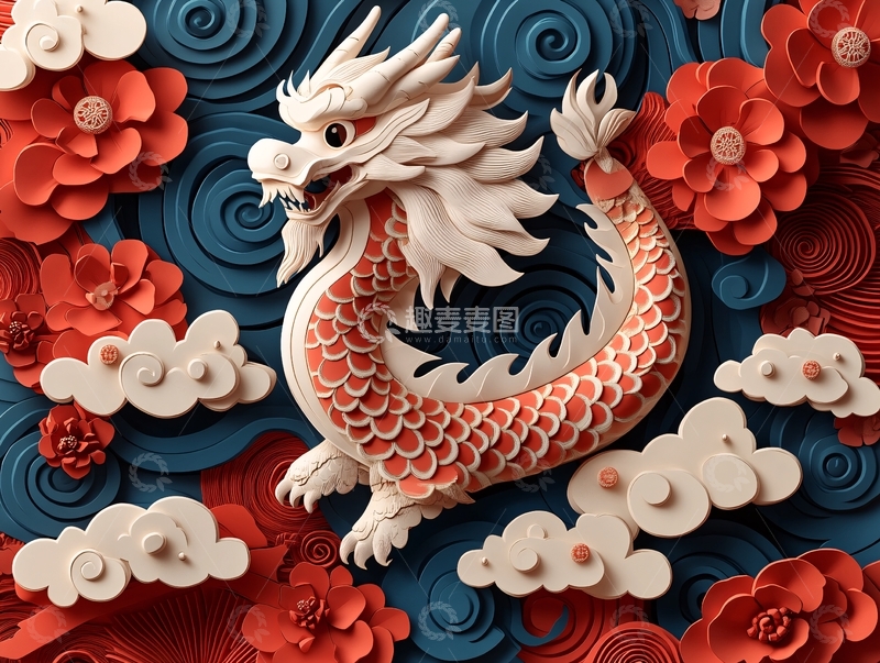 高清大图下载【趣麦麦图】龙年包装插画24