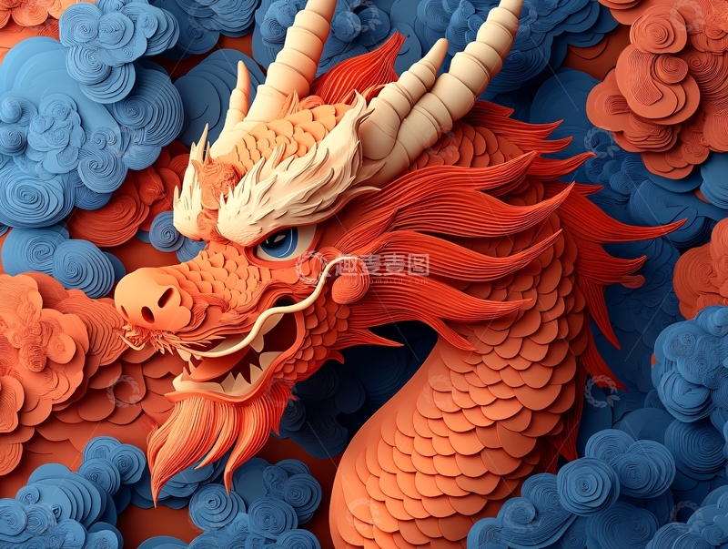 高清大图下载【趣麦麦图】龙年建模7