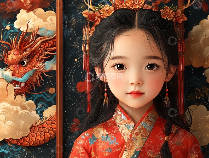 高清大图下载【趣麦麦图】古风小女孩1