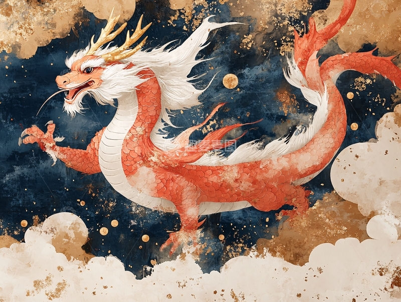 高清大图下载【趣麦麦图】龙年横版插画37