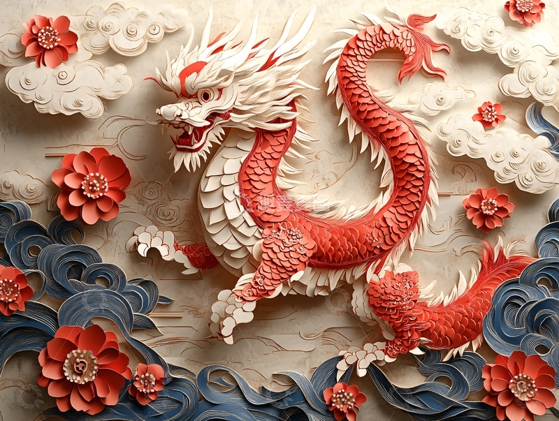 高清大图下载【趣麦麦图】高清浮雕龙4