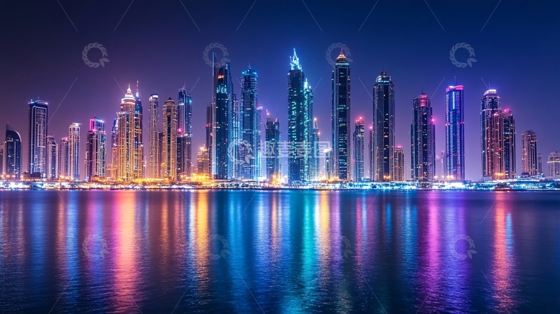 高清大图下载【趣麦麦图】迪拜蓝色科技城市3