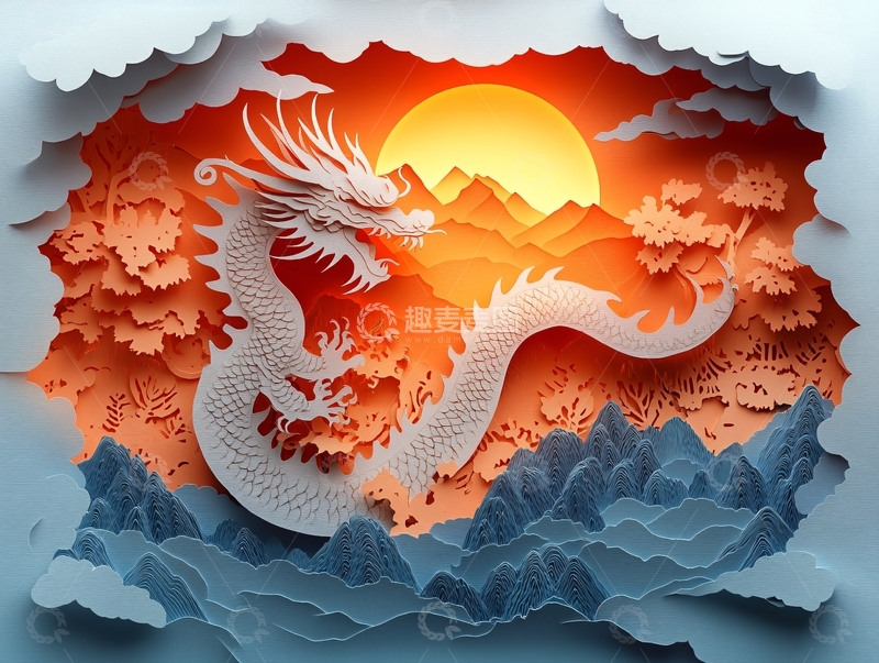 高清大图下载【趣麦麦图】龙年包装插画45